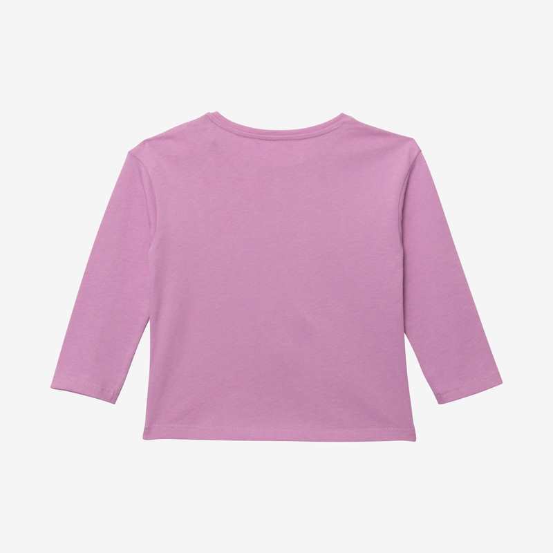 T-shirt bébé fille violet logo en coton biologique Catimini