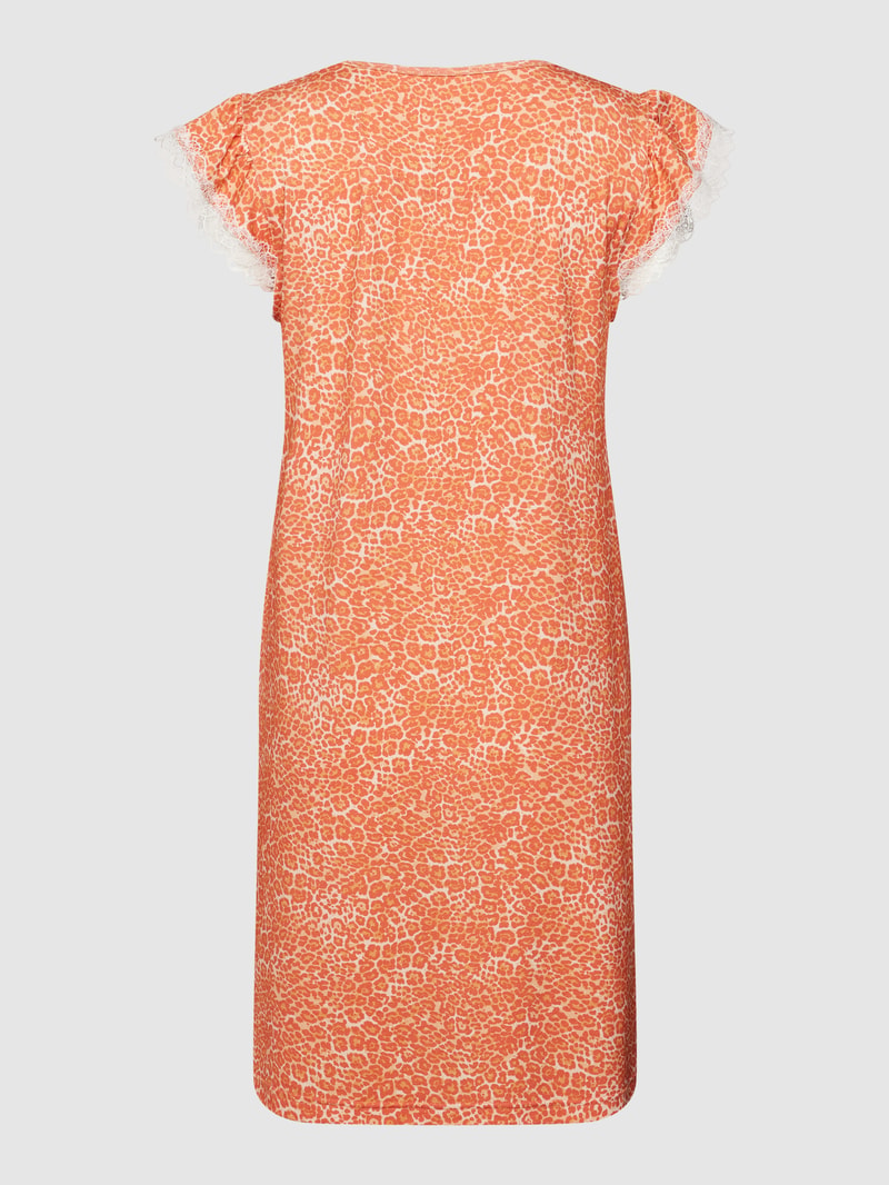Nachthemd mit Animal-Print in orange