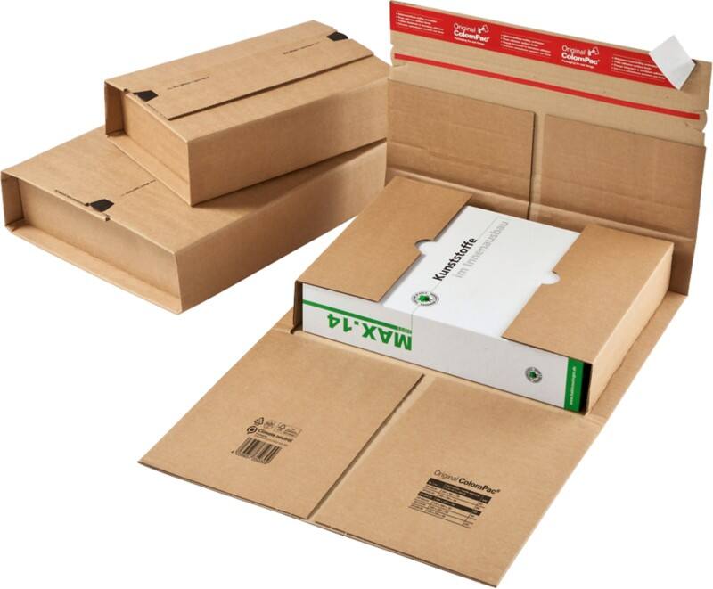 ColomPac Buchbox Karton 210 (B) x 300 (T) x 100 (H) mm Braun 20 Stück