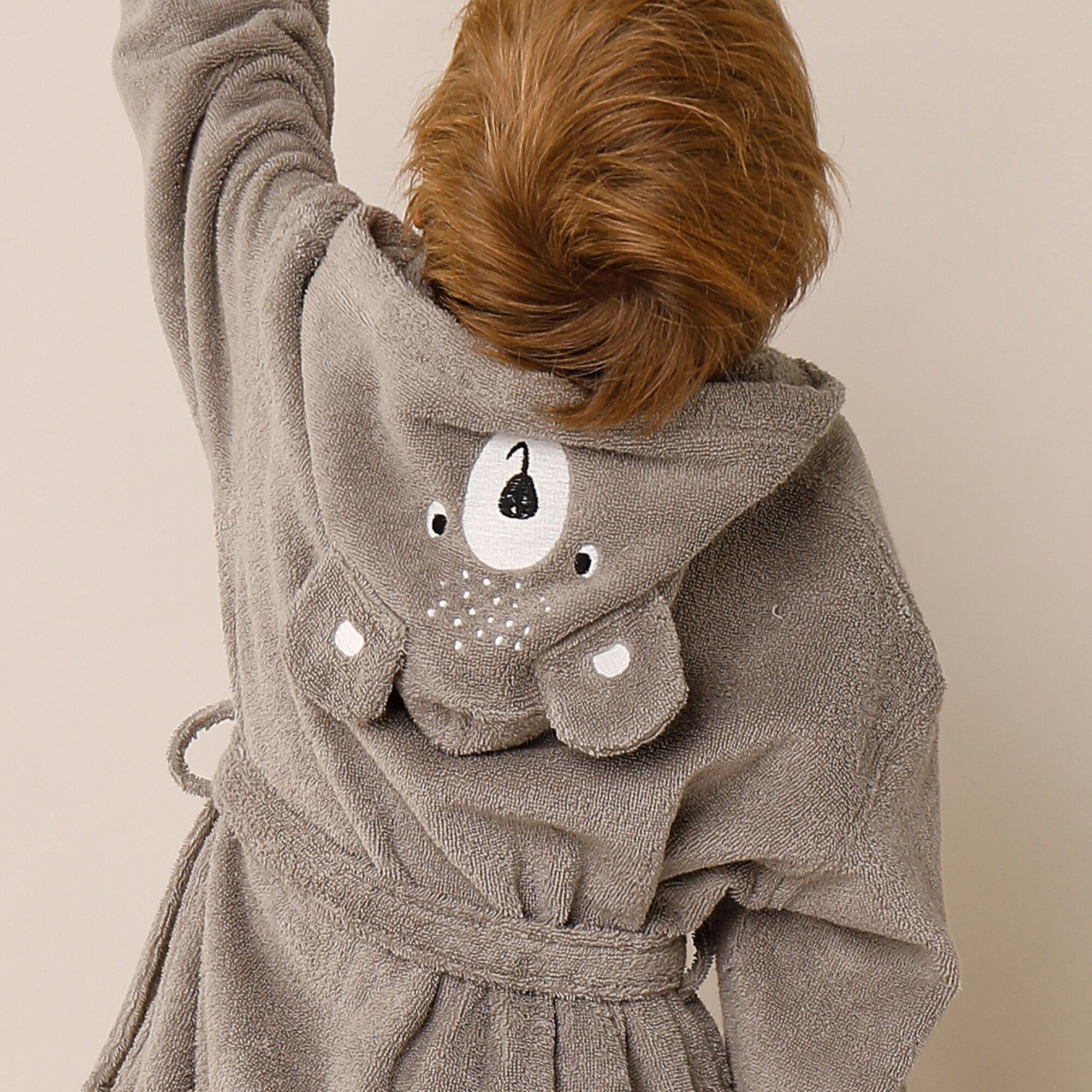 Peignoir de bain enfant personnalisable ourson à capuche