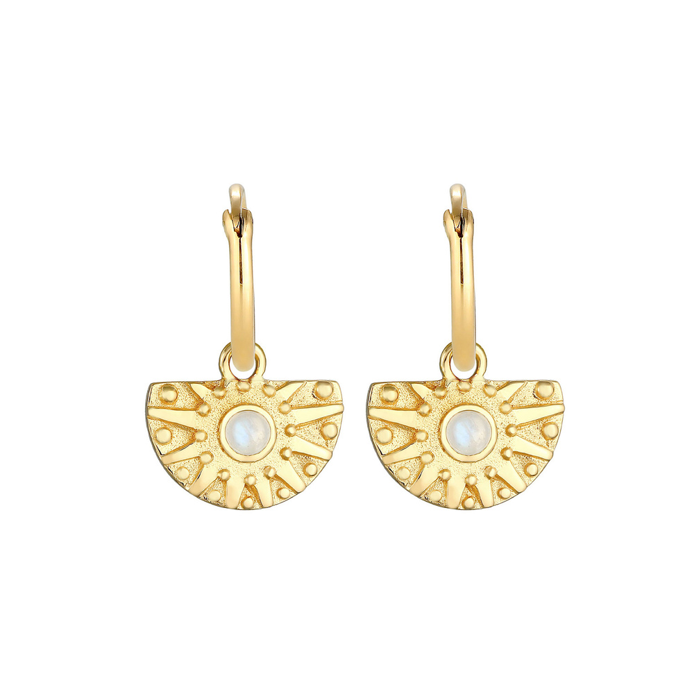 Elli PREMIUM Elli PREMIUM Boucles d'Oreilles Pendentif Ornement Créoles Vintage pour dames Blo Boucles d'oreilles