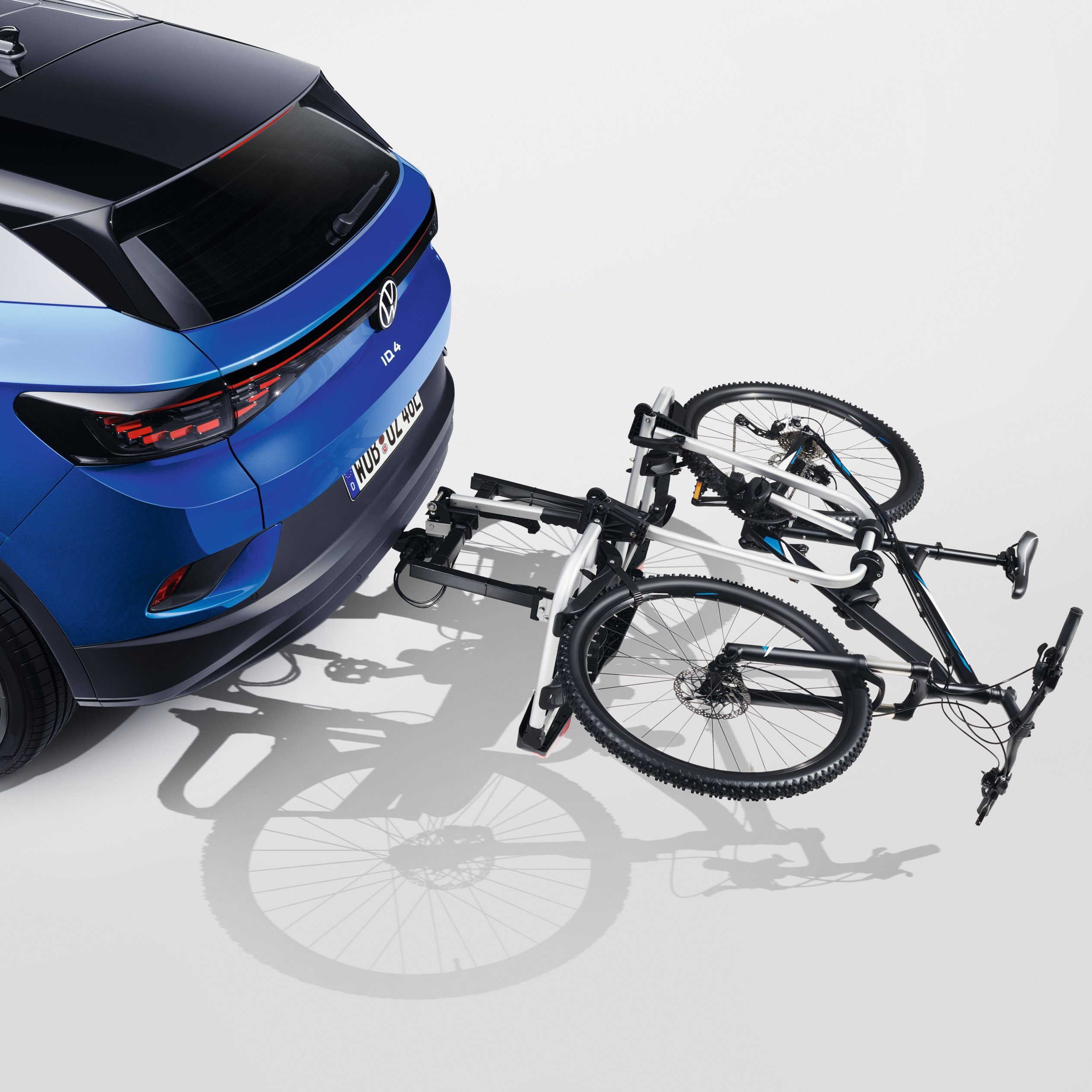 Volkswagen Kupplungsfahrradträger Basic Flex, für max. 2 Räder, (1-tlg., 000-071-105-G), Diebstahlschutz, Vormontiert, für Anhängekupplung, Traglast insg. 60kg