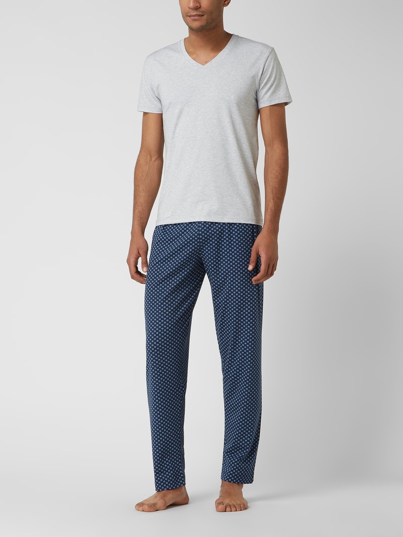 Pyjama-Hose aus Baumwolle in marineblau