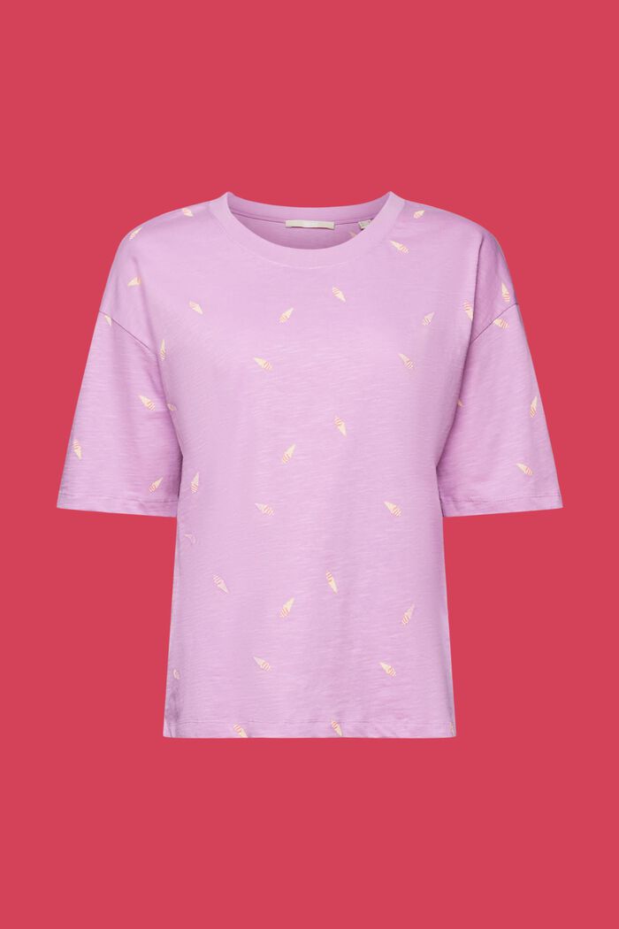 T-Shirt mit Allover-Print, 100 % Baumwolle