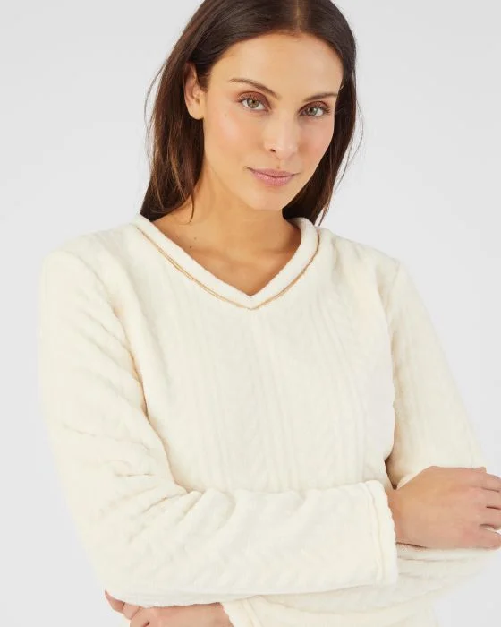Pyjama maille peluche torsadée et chaude Thermolactyl