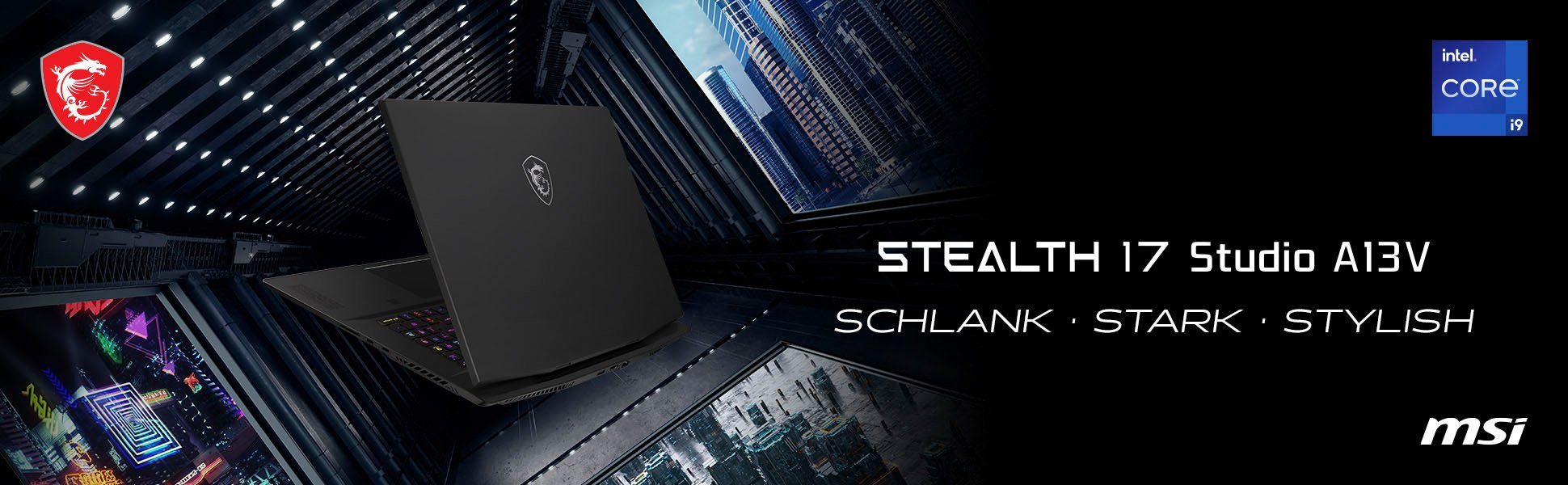 MSI Stealth 17 Studio A13VF-022 Gaming-Notebook (43,9 cm/17,3 Zoll, Intel Core i7 13700H, GeForce RTX 4060, 2000 GB SSD)