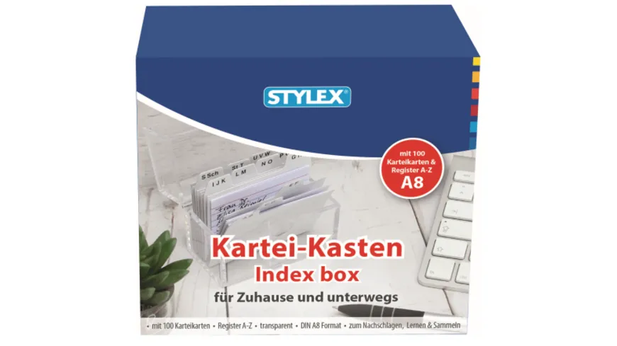 STYLEX Karteikasten DIN A8