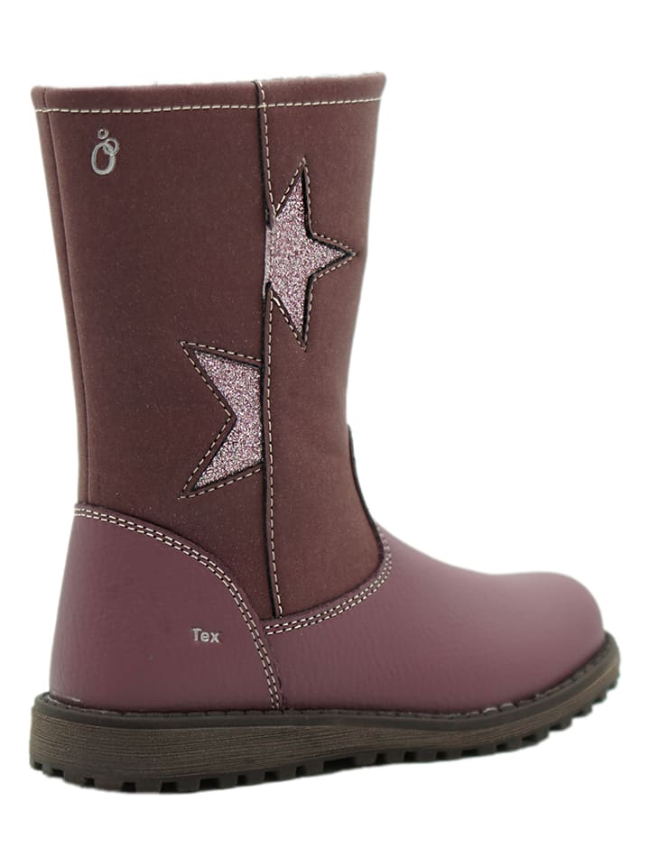 lamino Leder-Boots in Lila günstig kaufen