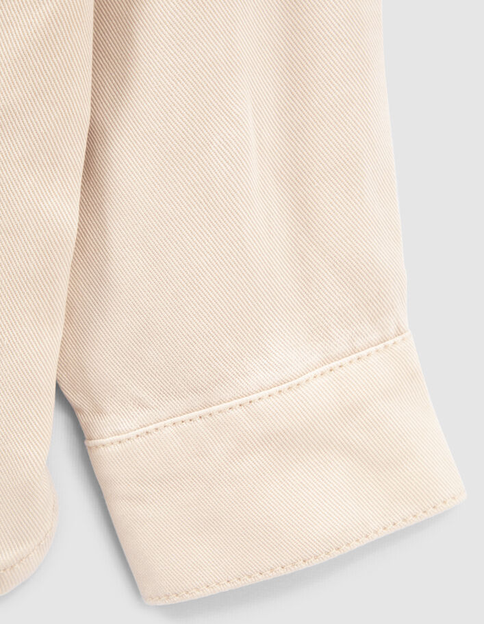 Chemise écrue Lyocell® à poches zippées fille