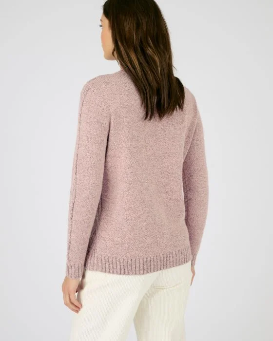 Pull col rond maille chinée Thermolactyl