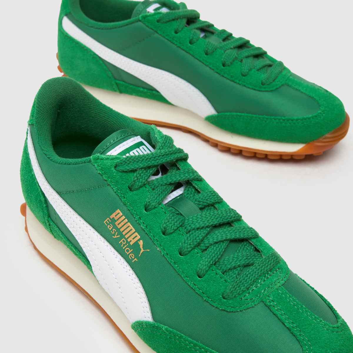 PUMA gröna easy rider vintage pojkar ungdomsskor