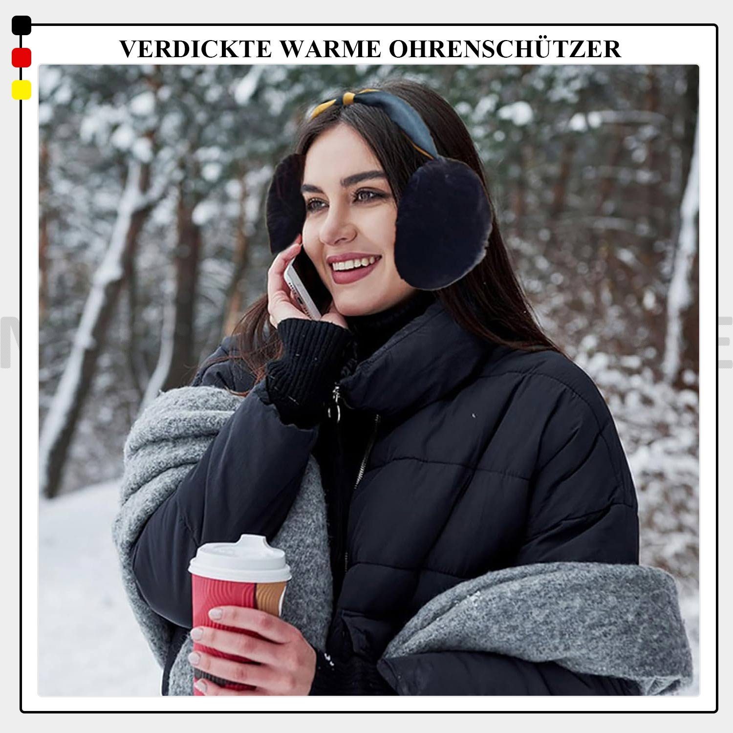 MAGICSHE Ohrenwärmer Winter Ohrenschützer für Damen flauschig und weich