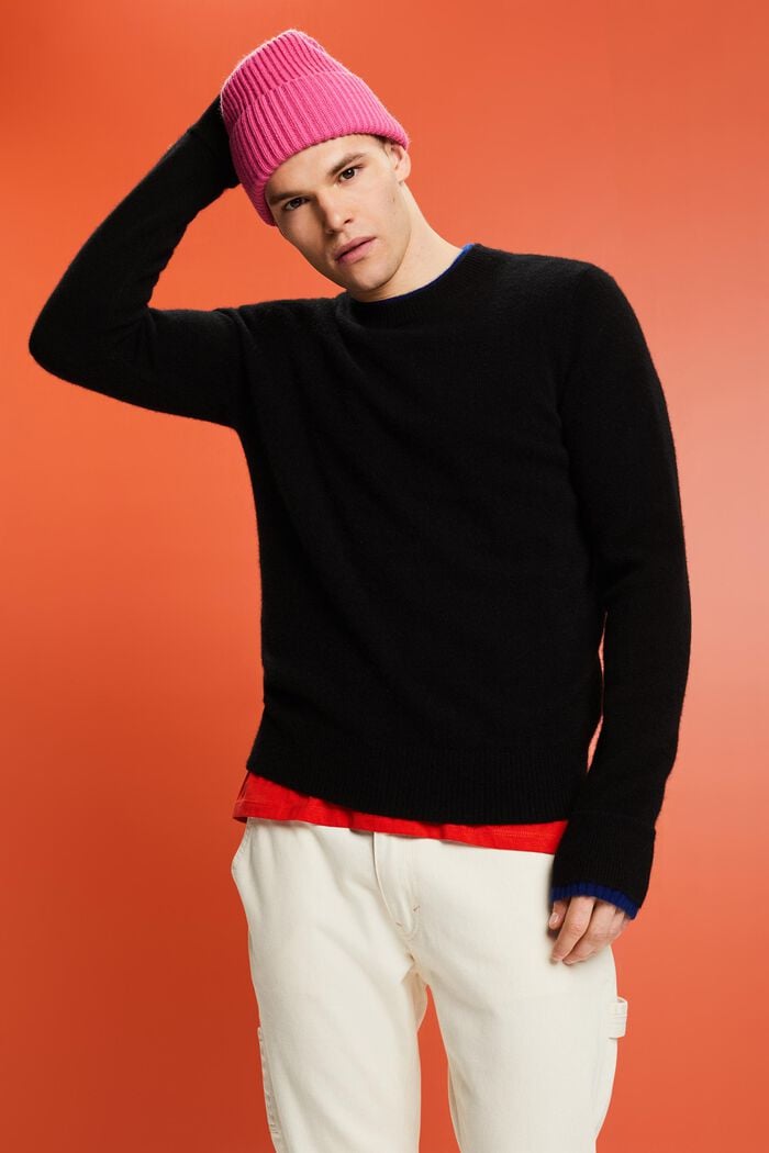 Kaschmirpullover mit Rundhalsausschnitt