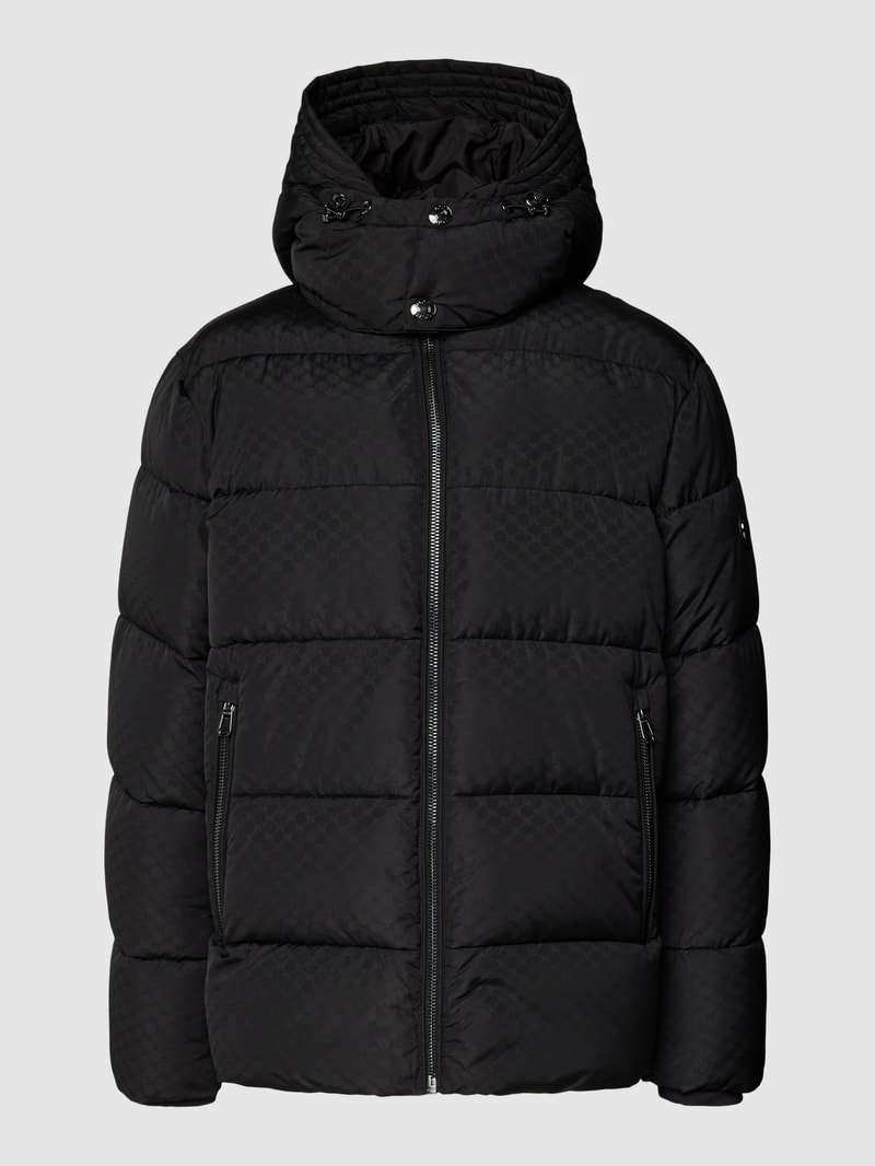 Steppjacke mit Kapuze Modell 'Vastos' in schwarz