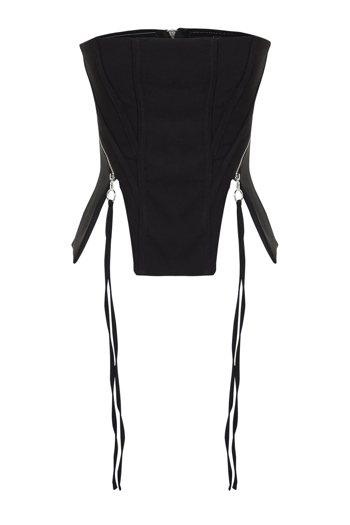 Trendyol Collection  Schwarzes gewebtes Bustier mit Reißverschluss