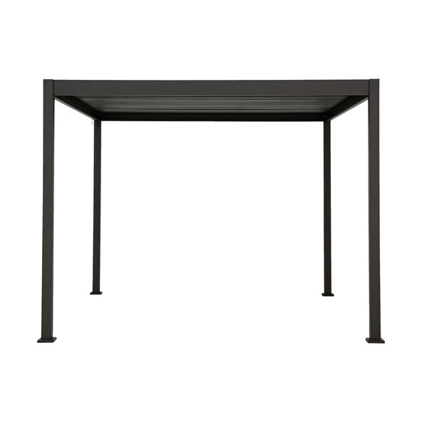 Pavillon mit Lamellendach, anthrazit, 3 x 3,6 m