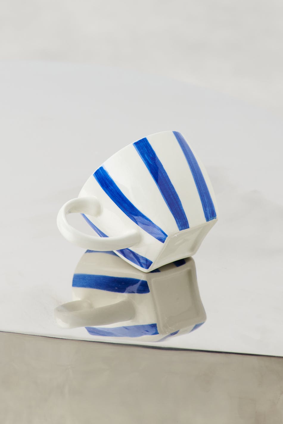Striped ceramic cup