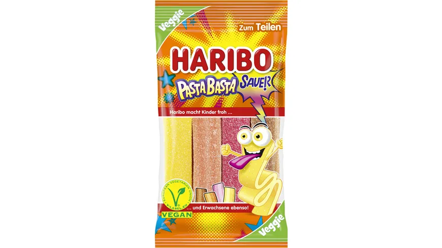 Haribo Fruchtgummi Pasta Basta Sauer Veggie 160 g