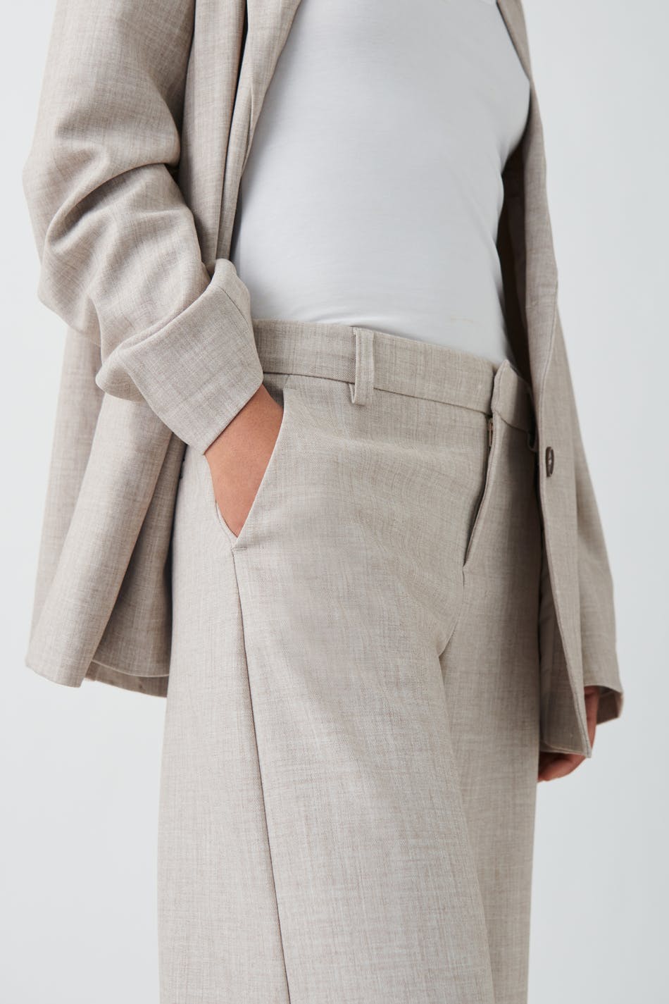 Wide suit trousers