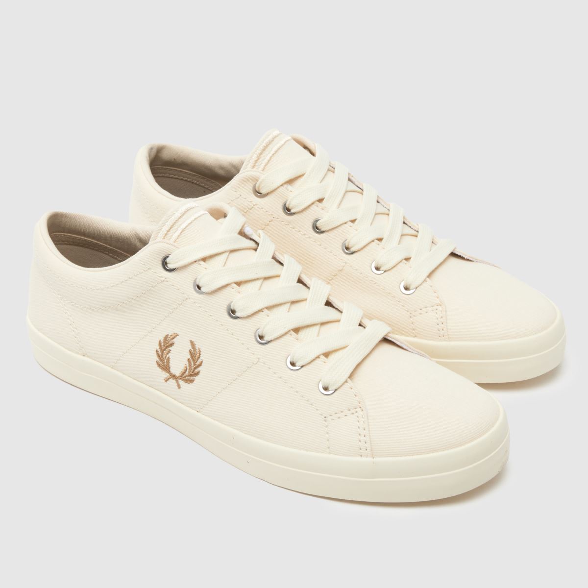 Fred Perry – Baseline – Stenfärgade sneakers i twill