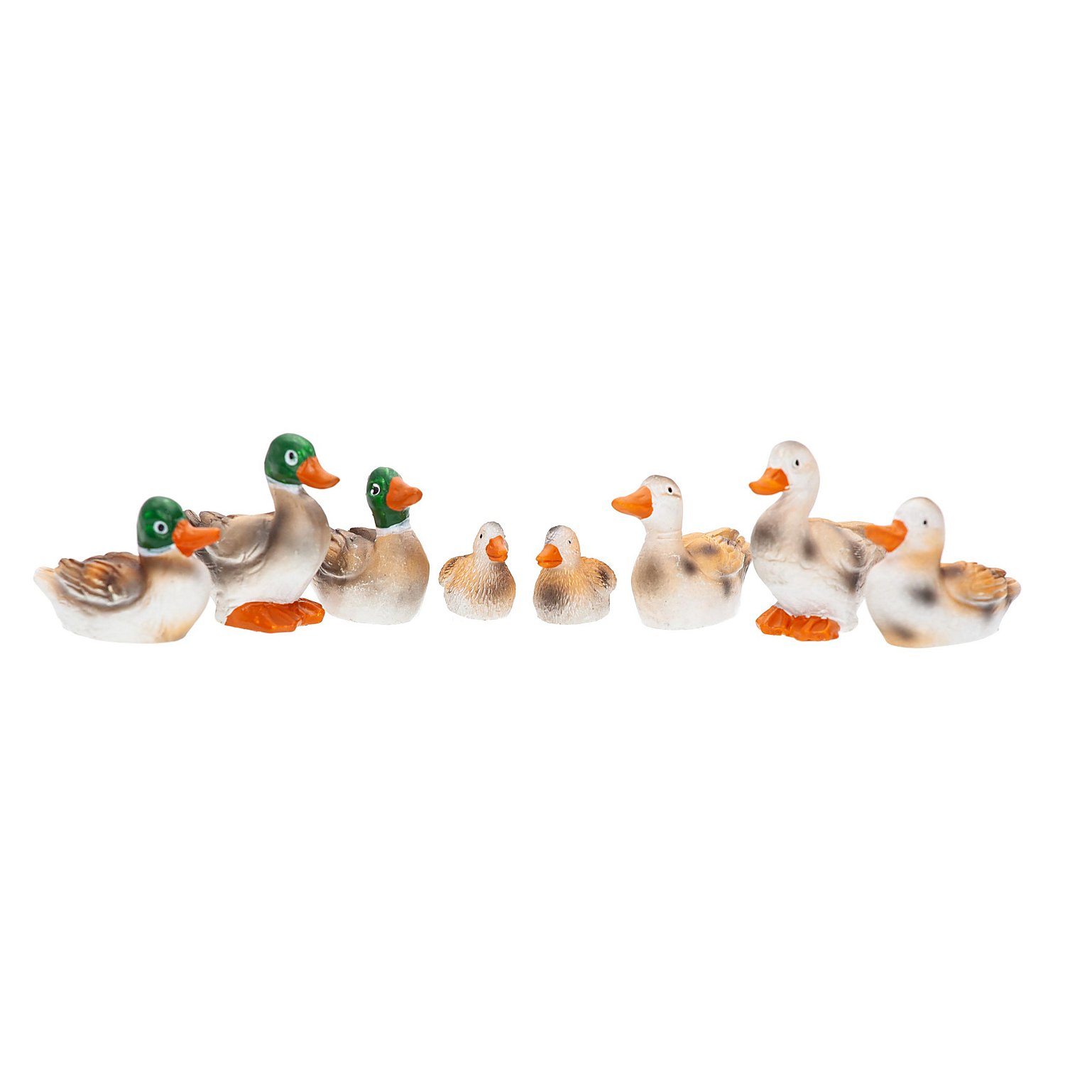 Enten-Familie, 1,5–2,5 cm, 8-teilig