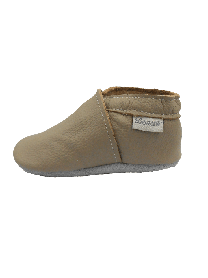 Yalion Leder-Krabbelschuhe in Hellbraun günstig kaufen
