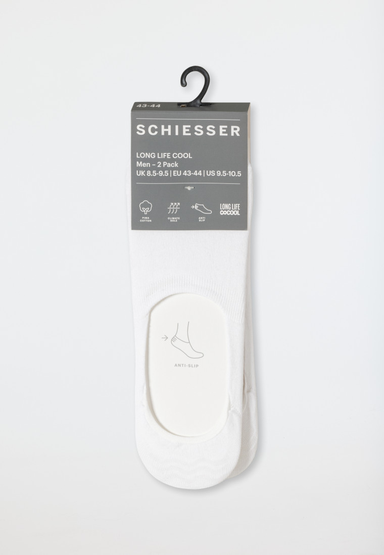 Inshoe-Herrensocken 2er-Pack weiss - Long Life Cool