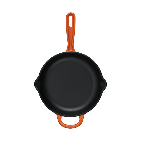 Gusseiserne Bratpfanne, orange