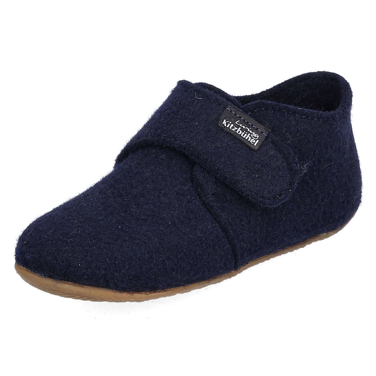 Babyklettschuh Filz unifarben Nachtblau Ballerinas