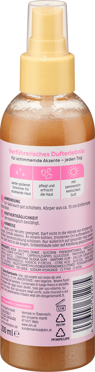 Schimmer Spray Bloomy Paradise, 200 ml