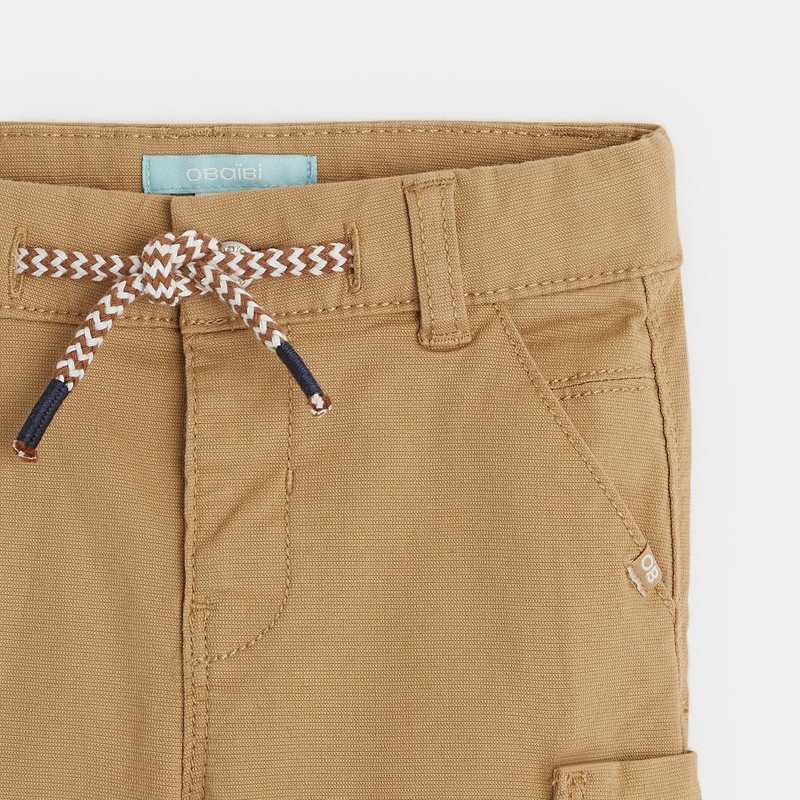 Pantalon battle coton fantaisie beige bébé garçon