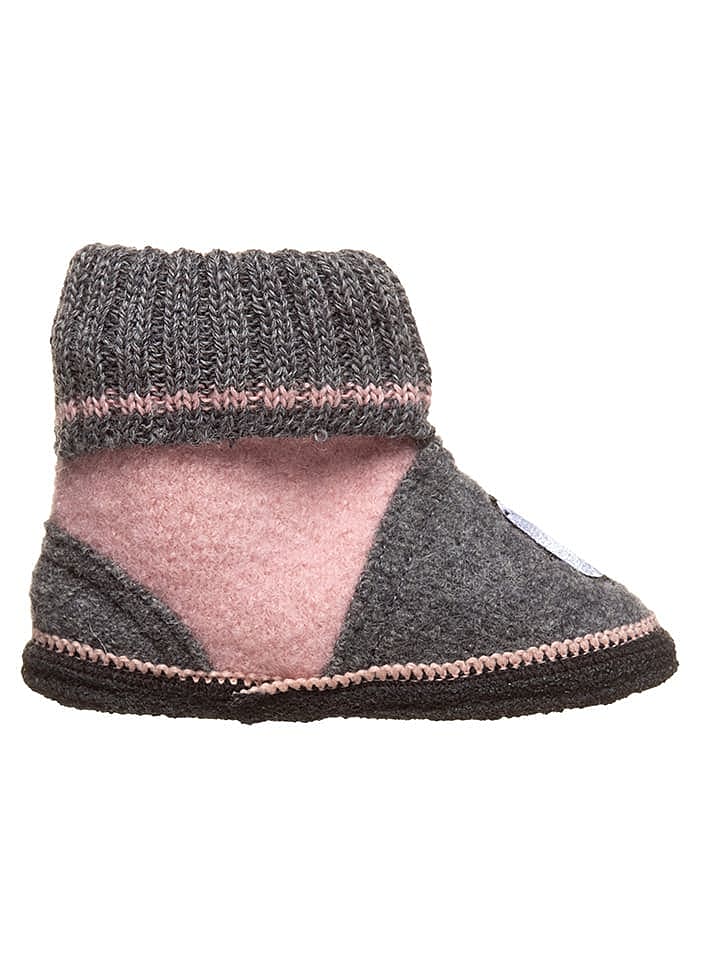 lamino Hausschuhe in Grau/ Rosa günstig kaufen 29