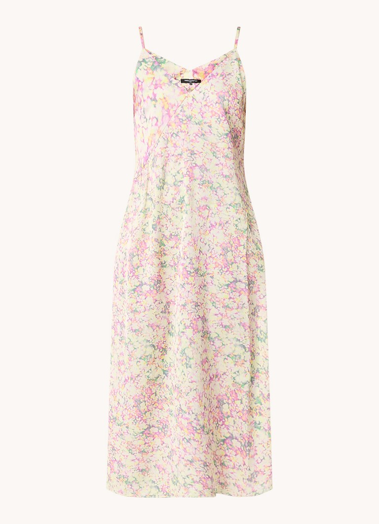 Vestido midi cruzado para mujer de French Connection con detalles plisados