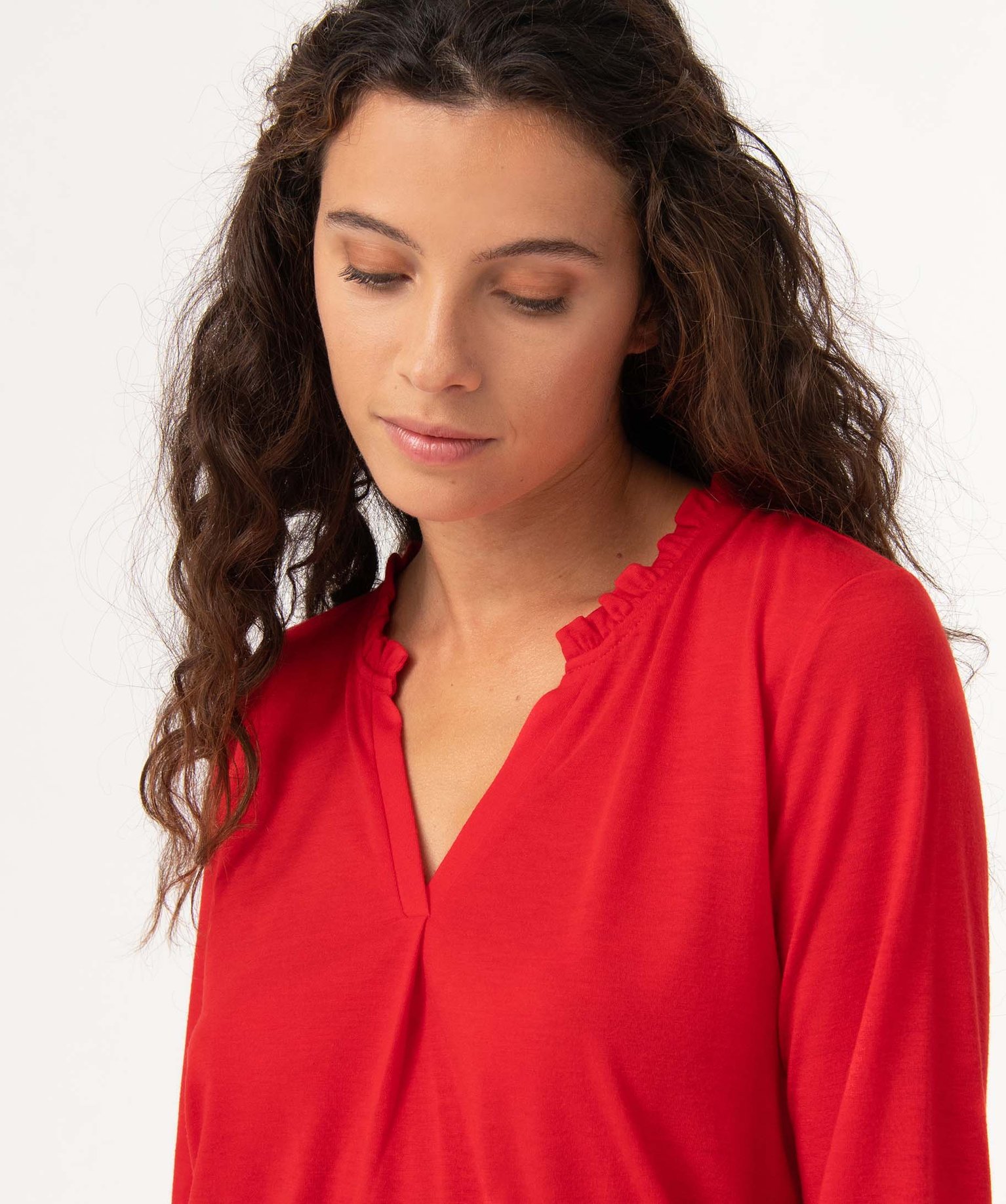Tee-shirt femme à manches 3/4 rose | GEMO