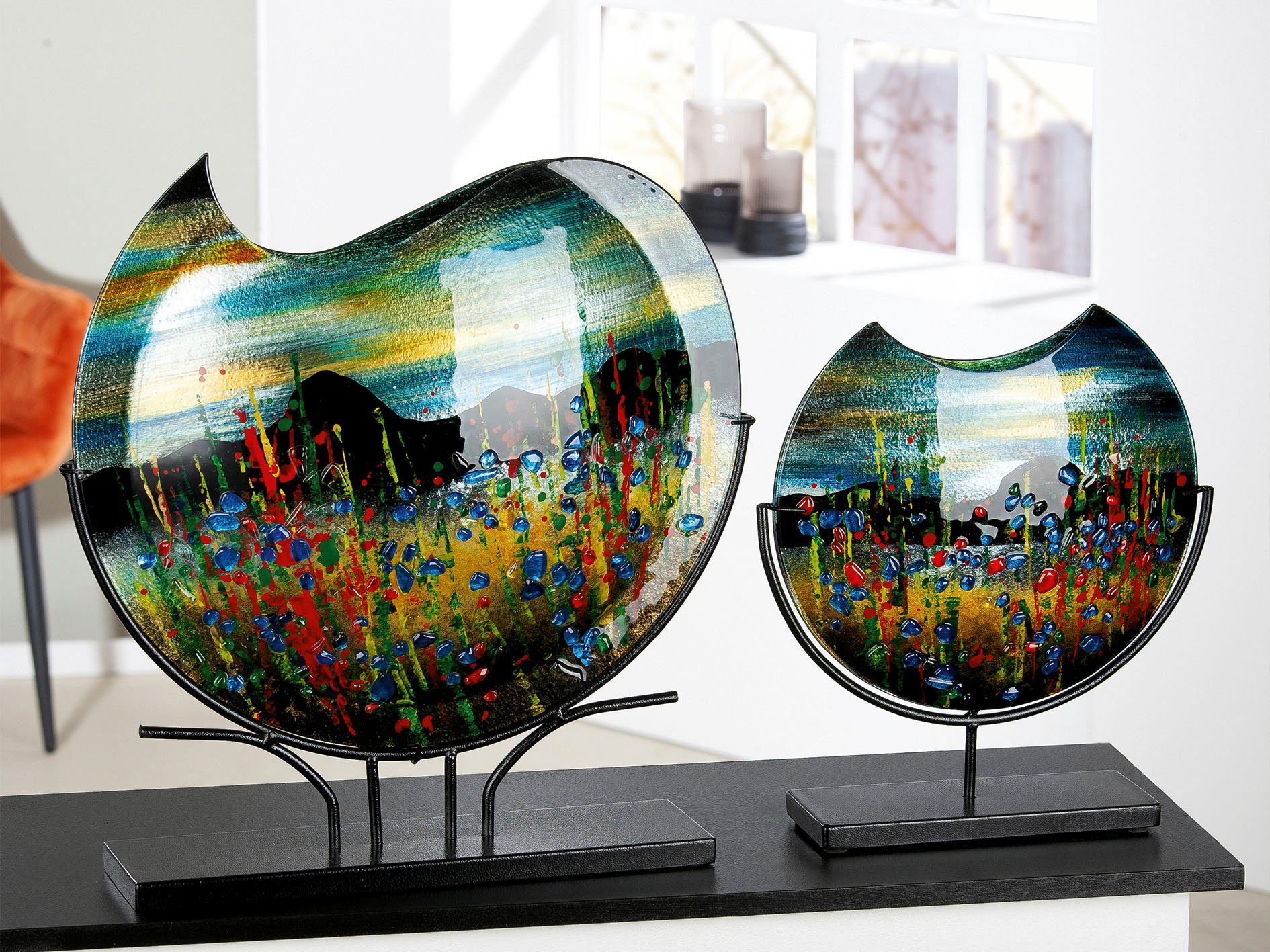 Casablanca by Gilde Dekovase Dali, Höhe ca. 47,5 cm (1 St), dekorative Vase aus Glas, Dekoobjekt