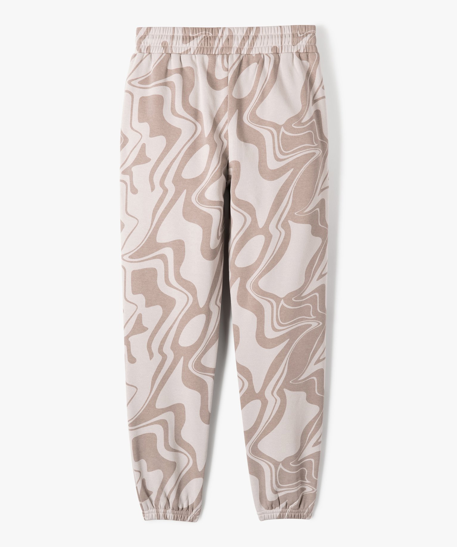 Pantalon de jogging fille imprimé avec intérieur molletonné imprime | GEMO