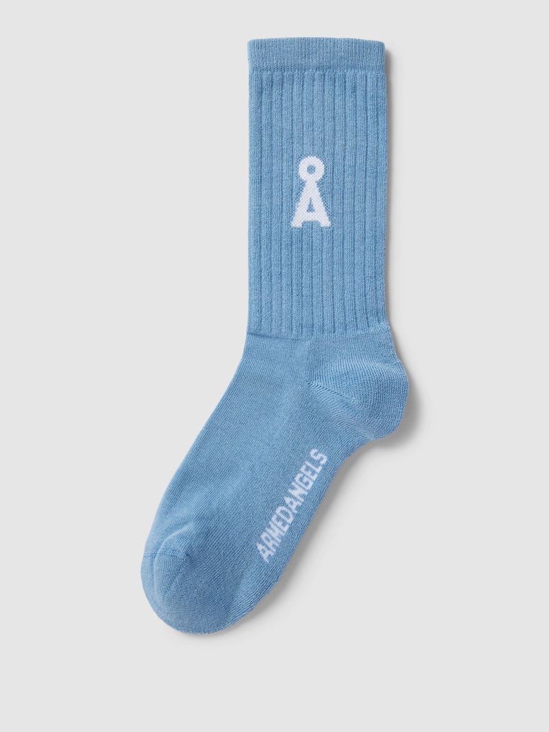 Socken mit Label-Details Modell 'SAAMUS BOLD' in hellblau