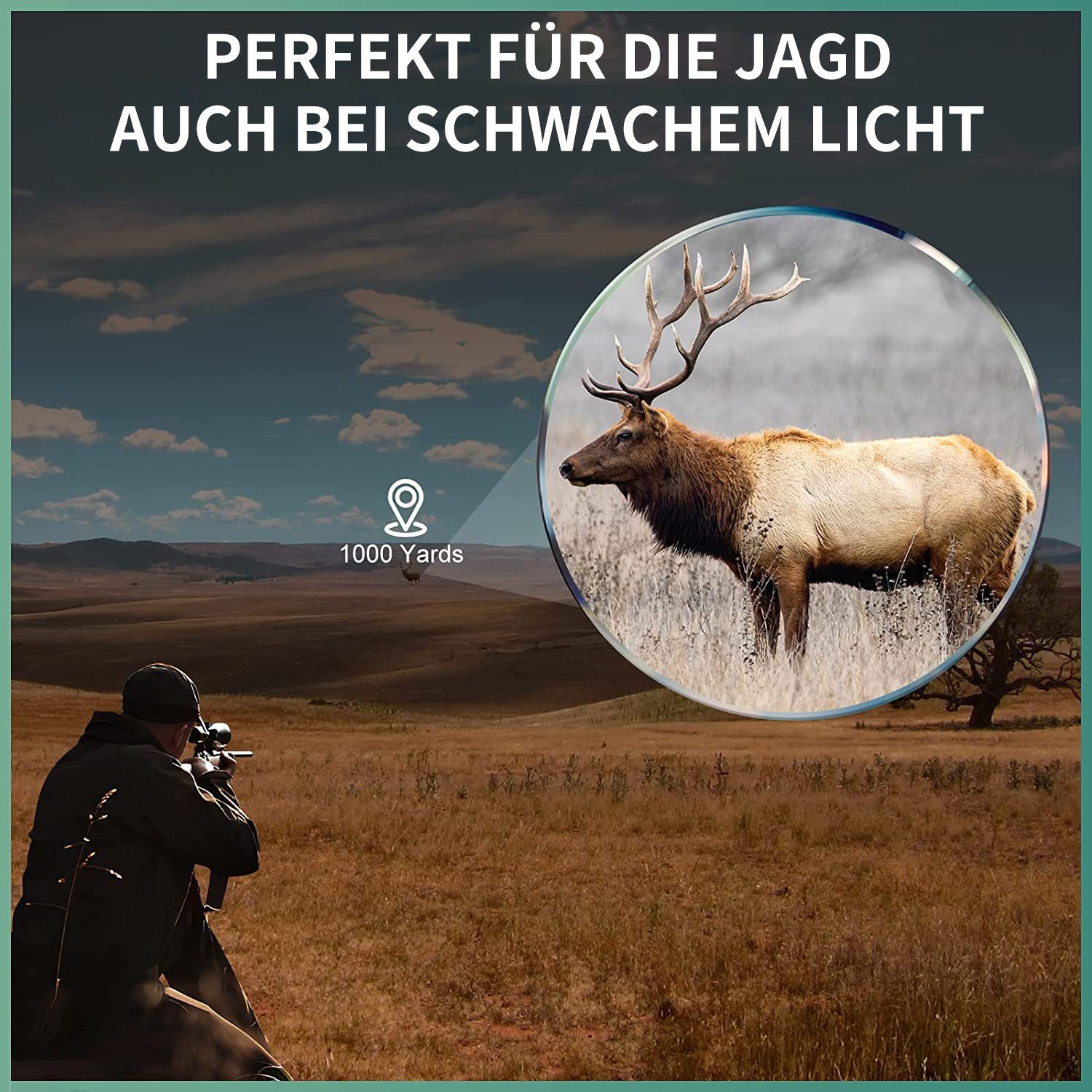 JOEAIS Fernglas Ferngläser Binoculars Erwachsene Kinder mit Nachtsicht Fernglas (20x50 Fernglass Taschenfernglas für Vogelbeobachtung Wandern Camping)