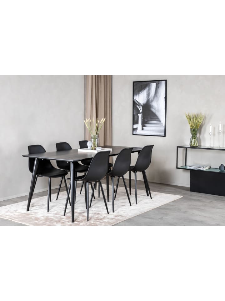 ebuy24 Essgruppe Dipp 46 (7-teilig) Schwarz 90 x 180 cm günstig kaufen onesize