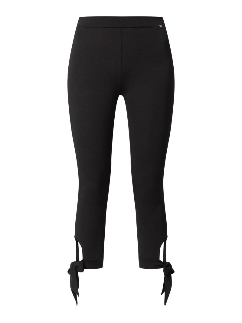 Leggings mit Schnürung in schwarz