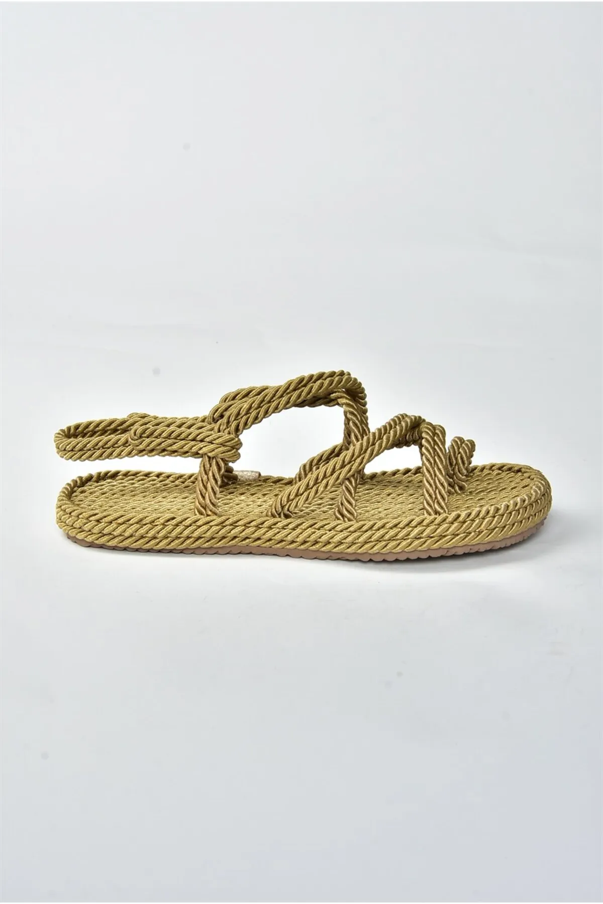 Fox Shoes  Damensandalen aus goldenem Stoff F470135104