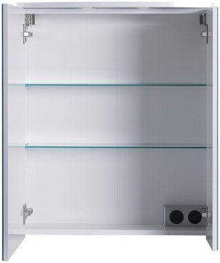 Schildmeyer Spiegelschrank Verona Breite 60 cm, 2-türig, 2 LED-Einbaustrahler, Schalter-/Steckdosenbox