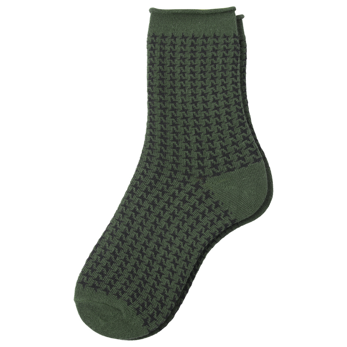 1 Paar Damen Socken mit Hahnentritt-Muster