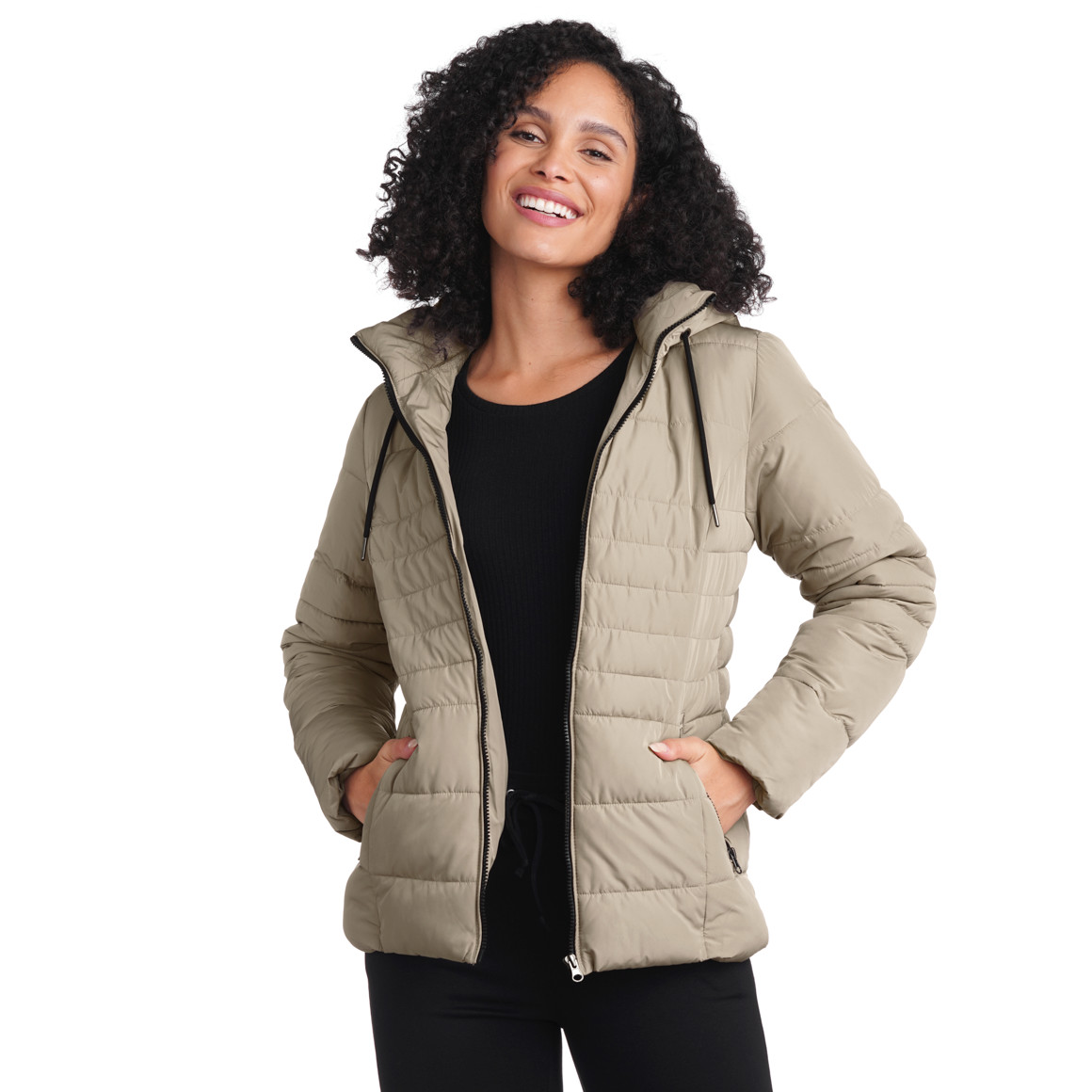 Damen Steppjacke mit Kapuze