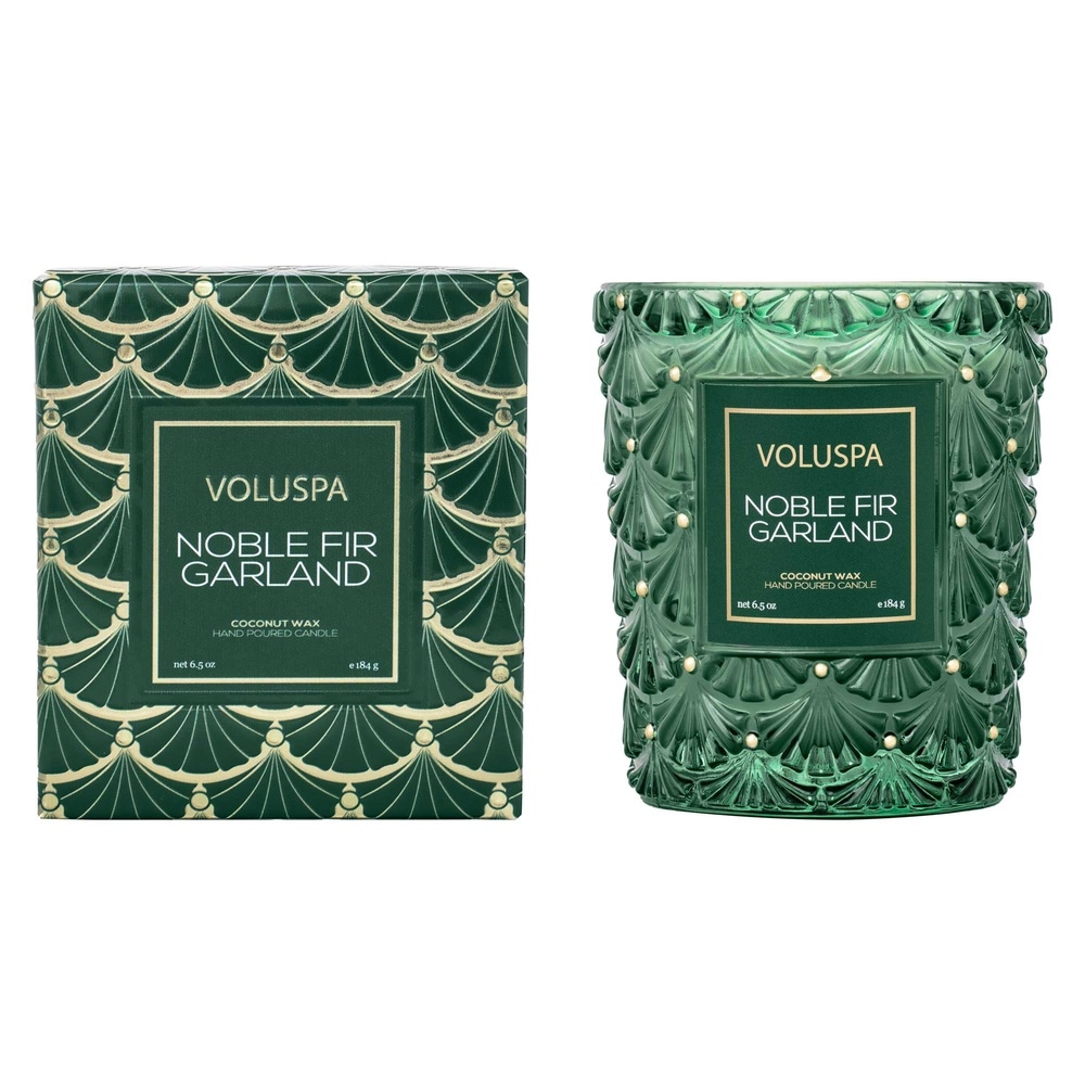 voluspa Noble Fir Garland 6.5oz Candle BOUGIE