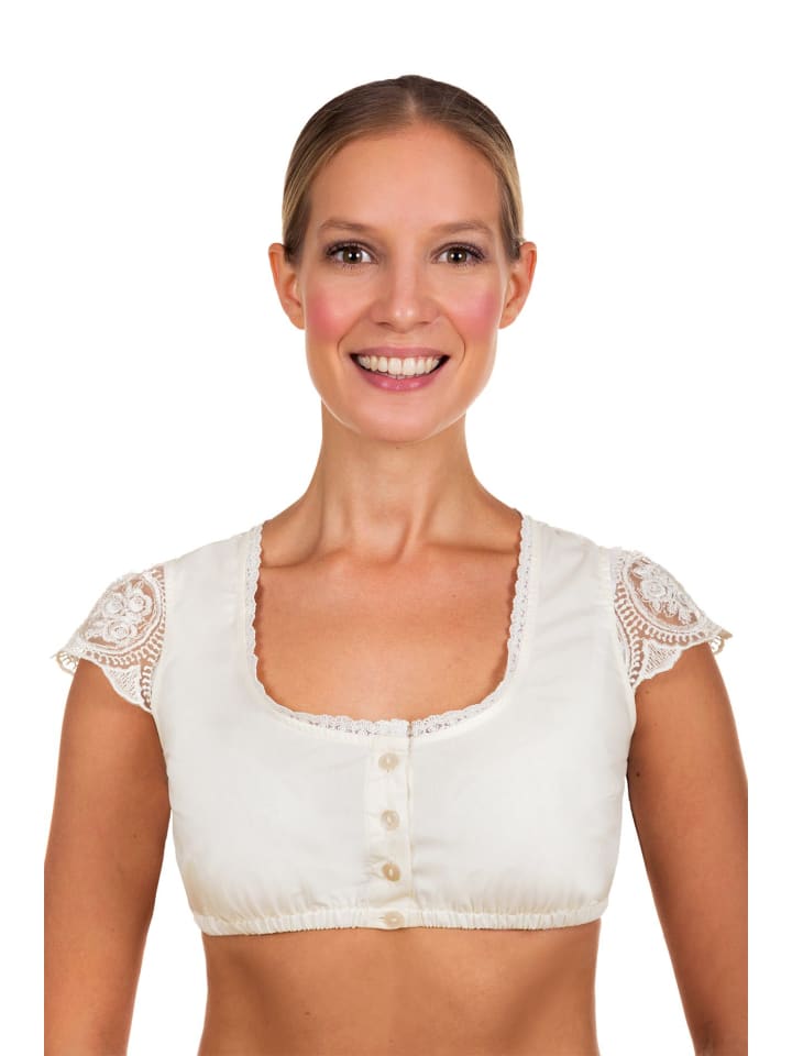 Edelnice Dirndbluse in creme-weiß günstig kaufen