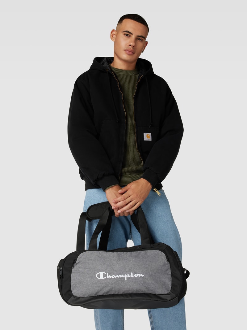 Weekender mit Label-Print in schwarz