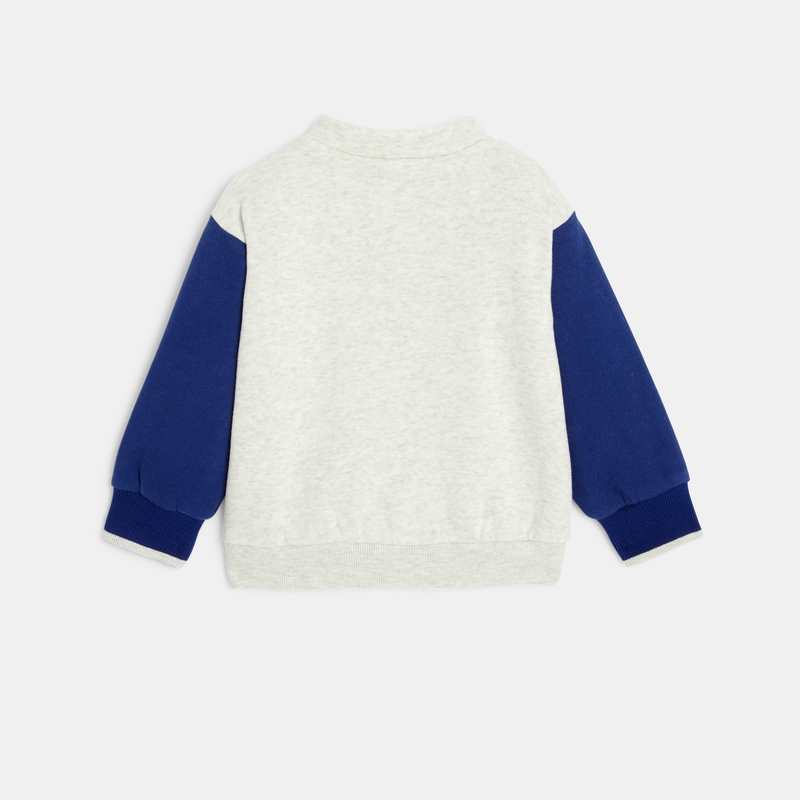 Sweat bébé garçon molleton colorblock gris Catimini