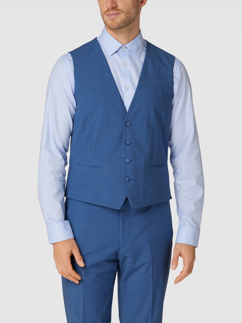 Weste mit Paspeltaschen in jeans