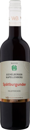 2018 Spätburgunder Eichelberger Kapellenberg Kabinett halbtrocken - Winzer von Baden